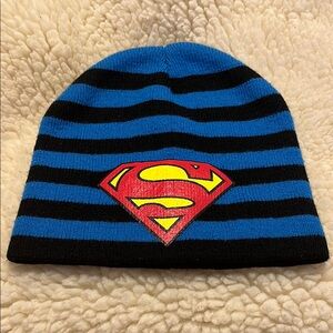Superman Beanie - Blue and Black
